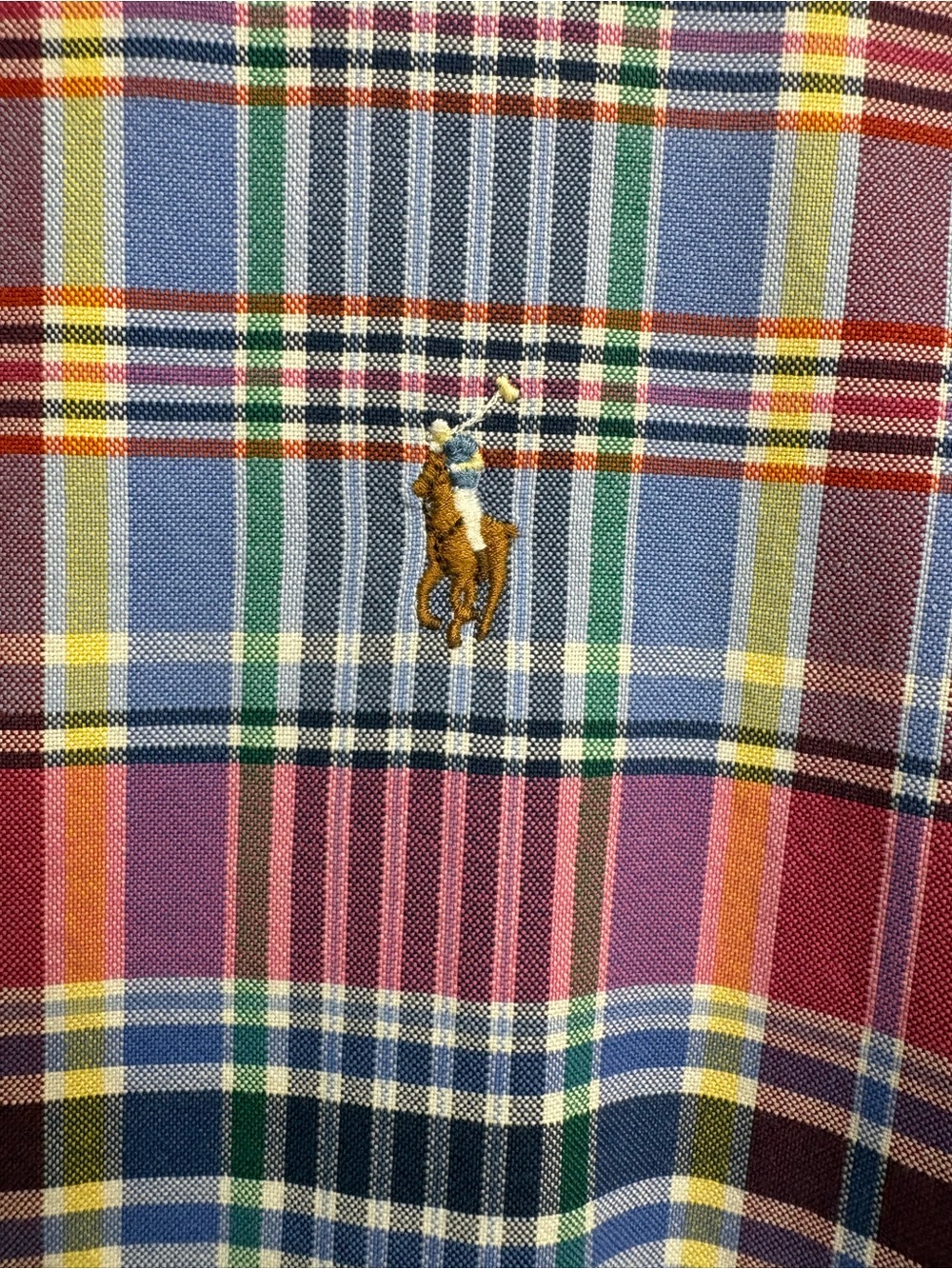 Polo by Ralph Lauren Multicolor Plaid Cotton Polo with Embroidered Pony